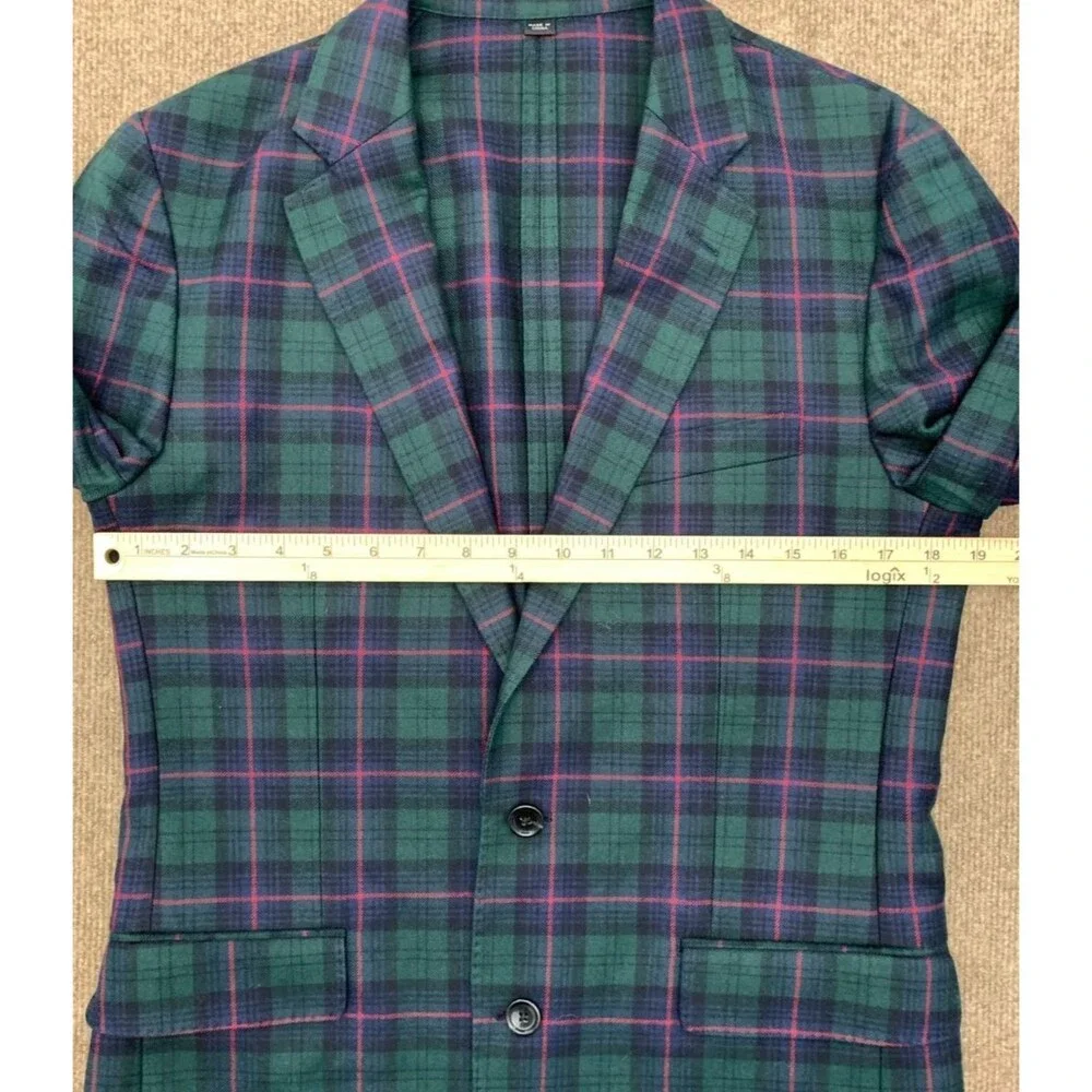 J Crew Blazer Mens 38R Tartan Plaid Moon Ludlow Slim-Fit Preppy Jacket Sportcoat